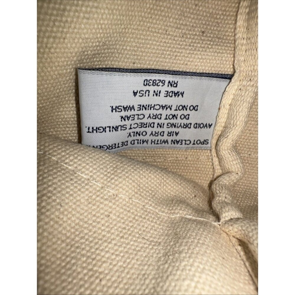 Lands End Canvas Tote in Natural with Dark Green Trim - Picture 9 of 10